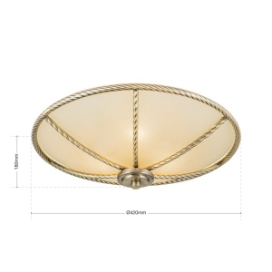 Plafoniera stil clasic diam.42cm Mauro DL 7-567/42 Patina OR - Img 9