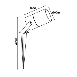 Proiector cu tarus iluminat exterior IP65 QUEBEC 221883 universul-luminii.ro
