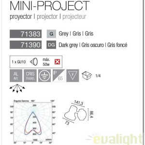 Proiector exterior IP65 Mini-Projector 71390 48813 universul-luminii.ro
