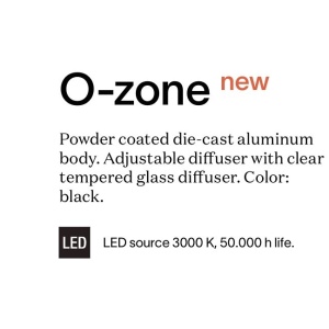 Proiector LED Exterior, Negru, Protectie IP66, O-zone pt big 166193 universul-luminii.ro
