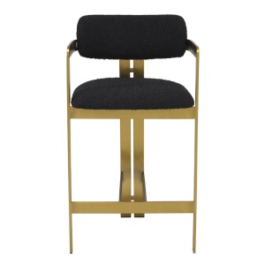 Scaun bar design LUX Donato Counter Stool, boucle negru 115836 HZ - Img 2