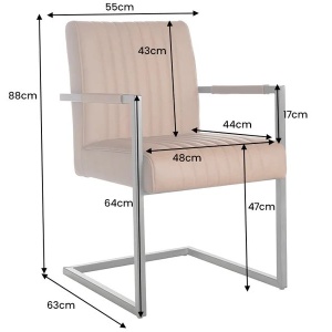 Scaun cu brate design retro Big Aston piele naturala neagra - Img 2