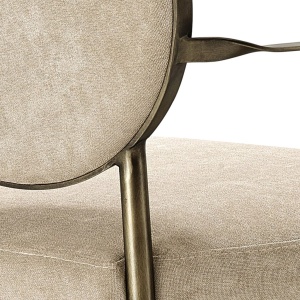 Scaun cu brate elegant, tapitat cu catifea, LUX Scribe 110807 HZ - Img 5