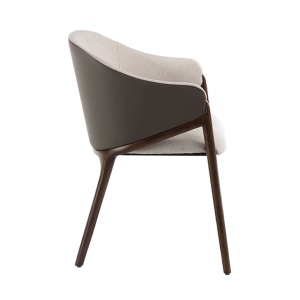 Scaun cu brate tapitat design italian Nogal - Img 3