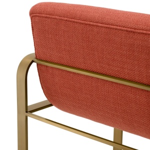 Scaun de bar elegant design LUX Olsen, scalea orange - Img 7
