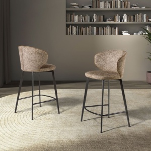 Scaun de bar LUX design italian Brown marbled - Img 6