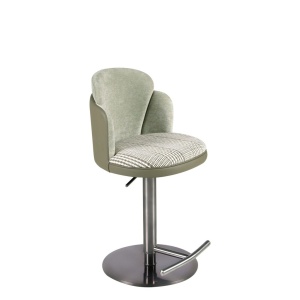 Scaun de bar pivotant cu inaltime reglabila Stool verde inchis - Img 6