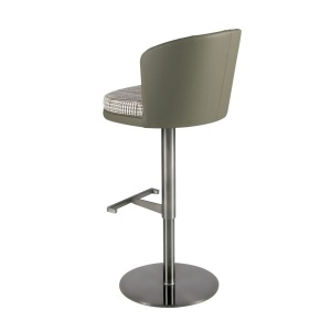 Scaun de bar pivotant cu inaltime reglabila Stool verde inchis - Img 7
