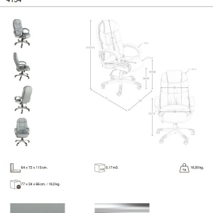 Scaun de birou pivotant design LUX Grey - Img 6