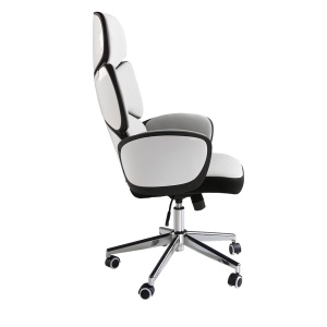 Scaun de birou pivotant design modern Gris-White - Img 9