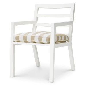 Scaun de interior/ exterior elegant design LUX Delta, alb mat