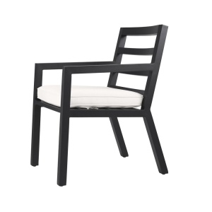 Scaun de interior/ exterior elegant design LUX Delta, negru 115003 HZ - Img 6