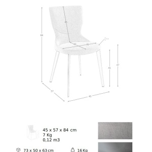 Scaun deosebit design LUX Light grey - Img 9