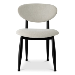 Scaun design elegant LUX Allston, sentier cream/ negru - Img 2