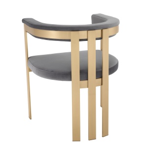 Scaun design elegant LUX Clubhouse gri 113444 HZ - Img 3