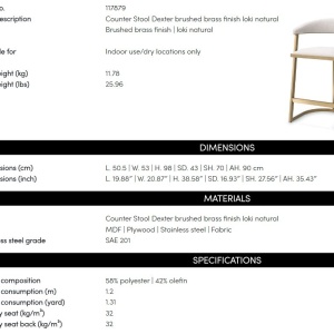 Scaun design LUX Counter Stool Dexter - Img 7