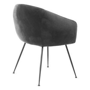 Scaun design LUX Elbury, catifea Savona dark grey - Img 3