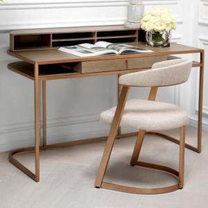 Scaun design LUX finisaj alama cu sezut si spatar tapitat Dexter 111473 HZ - Img 2