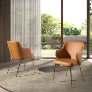 Scaun design LUX, Metal, Piele Sintetica 4162 - Img 10