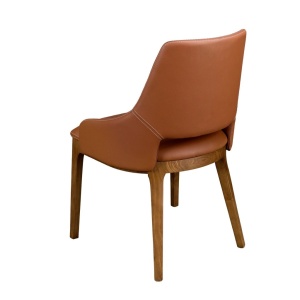 Scaun design LUX, Nuc, Piele sintetica, Brown - Img 4