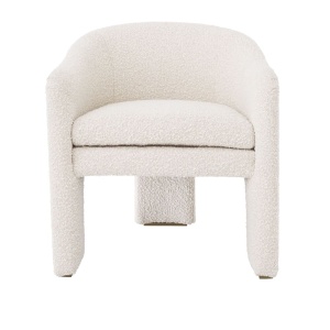 Scaun design LUX Pebbles boucle crem 115090 HZ - Img 2