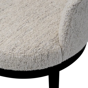 Scaun dining design LUX Sofia, Seashell off white - Img 6