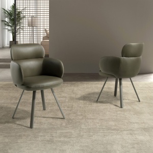 Scaun modern design italian Olive green - Img 6