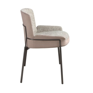 Scaun modern design italian, Tesatura, Catifea, Grey/ Brown - Img 10