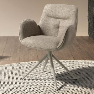Scaun modern pivotant Beige fabric