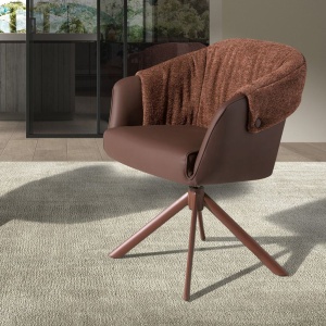Scaun modern pivotant Copper-brown