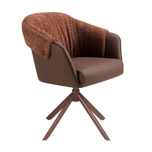 Scaun modern pivotant Copper-brown - Img 9