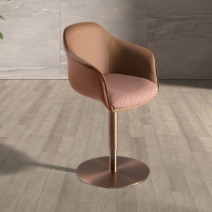 Scaun pivotant cu inaltime reglabila Stool maro - Img 6