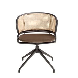 Scaun pivotant design modern Rattan - Img 4