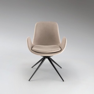 Scaun pivotant dining design elegant Zuna bej - Img 7