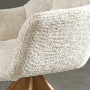 Scaun pivotant PAPILLON tesatura chenille/ stejar - Img 6