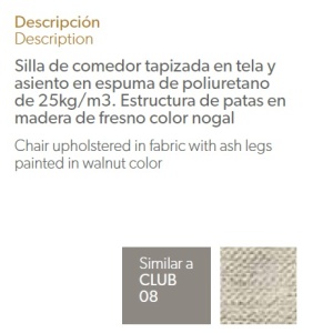 Scaun tapitat design scandinav ARMONY AC-DC619 - Img 3