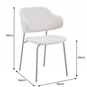 Set 2 scaune stil modern Tracy Alpine, boucle greige - Img 2
