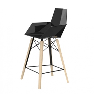 Set 4 scaune de bar cu brate de interior design modern premium FAZ CHAIR counter lemn 54304