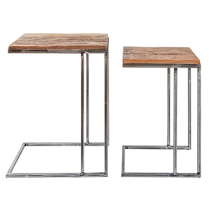 Set de 2 masute design industrial Barracuda A-39593 VC