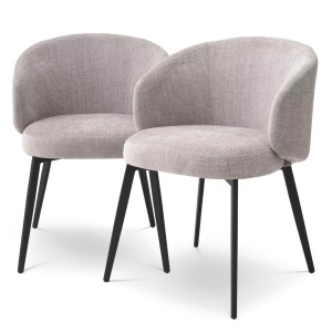 Set de 2 scaune cu brate design LUX Lloyd, sisley gri 115993 HZ