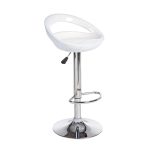 Set de 2 scaune de bar design modern alb ASTER 0731328 BZ