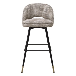 Set de 2 scaune de bar design modern LUX Cliff, bej mademoiselle 115283 HZ - Img 3
