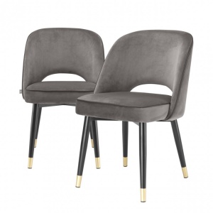 Set de 2 scaune design elegant Cliff, gri 114313 HZ