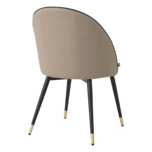 Set de 2 scaune design LUX Cooper, piele sintetica bej - Img 6