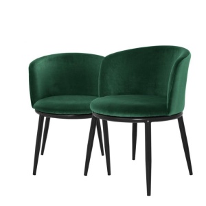Set de 2 scaune design LUX din otel Filmore verde 111997 HZ