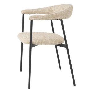Set de 2 scaune design LUX Julio, Boucle sonata cream - Img 8