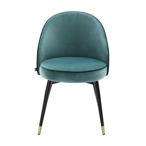Set de 2 scaune elegante design LUX Cooper, catifea turcoaz 113123 HZ - Img 3