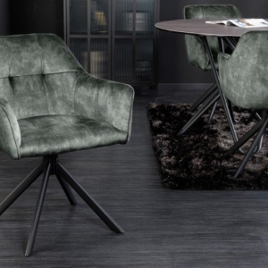 Set de 2 scaune pivotante Loft, verde - Img 6