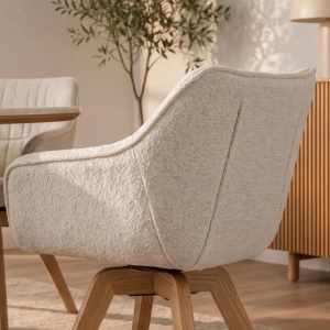 Set de 2 scaune pivotante The Dutch Comfort boucle bej - Img 9