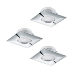 Set de 3 Spoturi LED incastrabile PINEDA crom 95802 EL